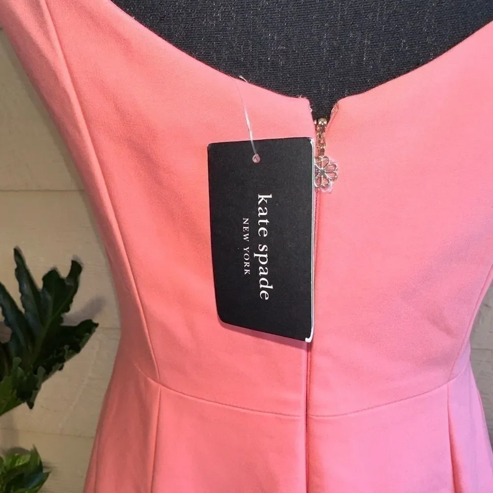 KATE Spade Twill Grace Dress pink sea Star fit and flare sz 2 NWT